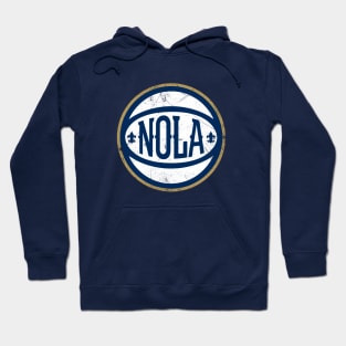 NOLA Retro Ball - White Hoodie